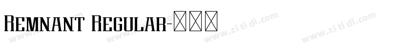 Remnant Regular字体转换 Remnant Regular字体转换